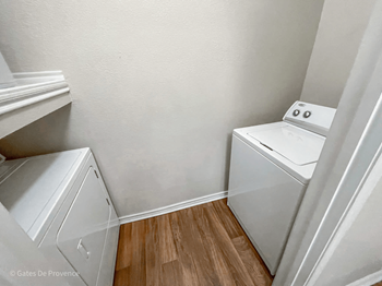 Full size washer and dryer connections